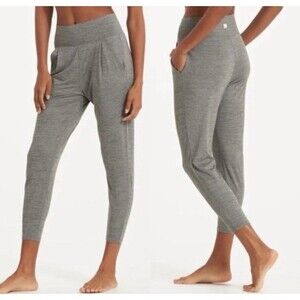 Vuori Lux Harem Pants Sweatpants Jogger Yoga Pilates S Clay Heather(Gray-Brown)